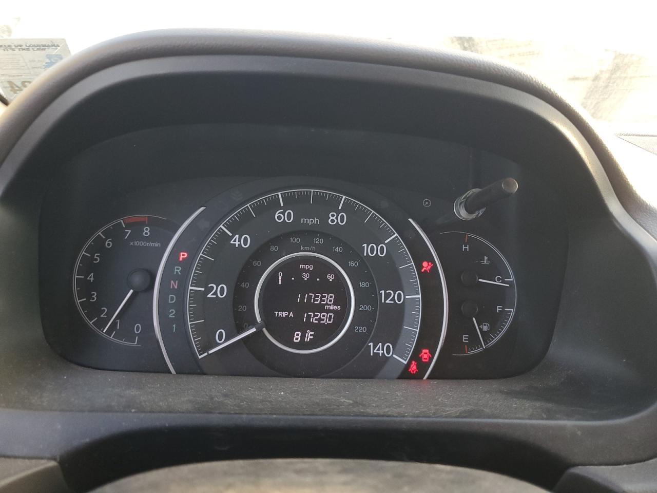 2014 Honda CR-V VIN 5J6RM3H75EL012370 Copart auction photo, front end / side damage thumbnail 9