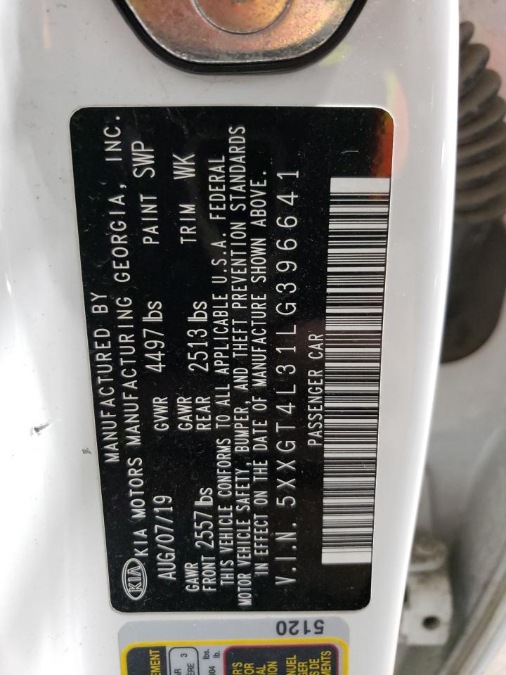 2020 KIA Optima VIN 5XXGT4L31LG396641 Copart auction photo, all over damage thumbnail 12