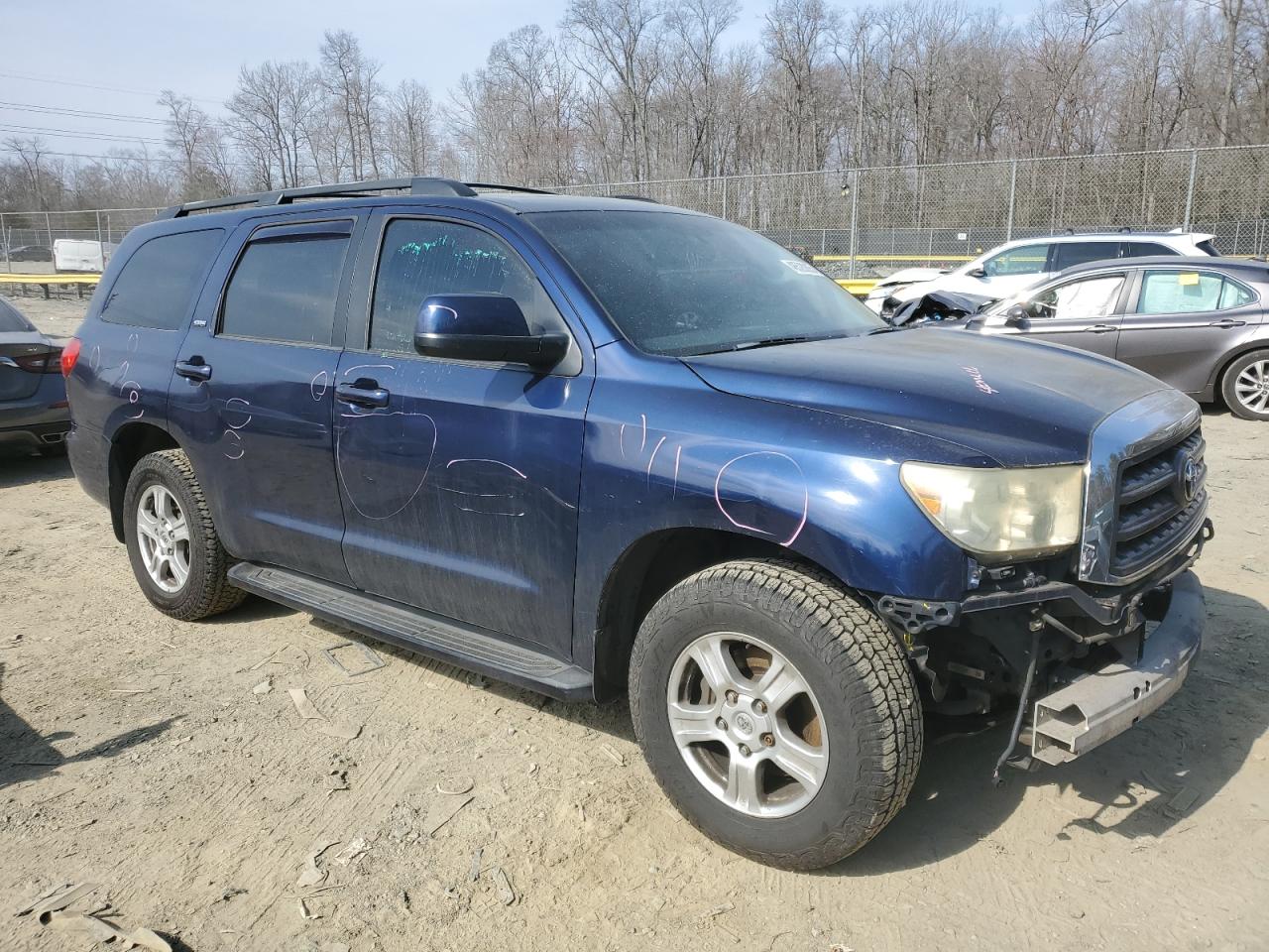 2008 Toyota Sequoia VIN 5TDBY64A28S008925 Copart auction photo, front end damage thumbnail 4