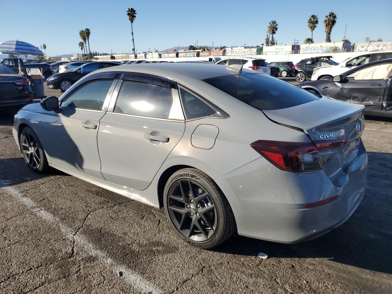 2025 Honda Civic VIN 2HGFE4F80SH301920 Copart auction photo, rear end / front end damage thumbnail 2