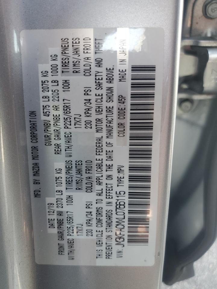 2020 Mazda CX-5 VIN JM3KFACMXL0766115 Copart auction photo, front end / minor dent/scratches damage thumbnail 15
