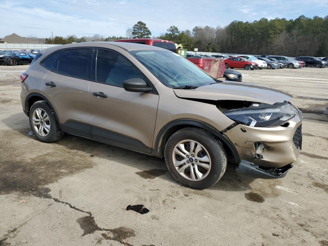 2021 Ford Escape VIN 1FMCU0F66MUA16789 Copart auction photo, front end / side damage thumbnail 4