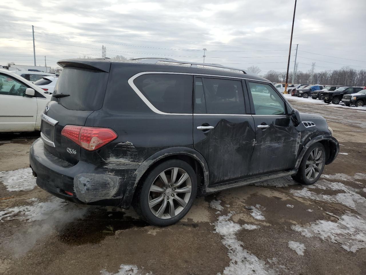 2012 Infiniti QX56 VIN JN8AZ2NE3C9015252 Copart auction photo, all over damage thumbnail 3