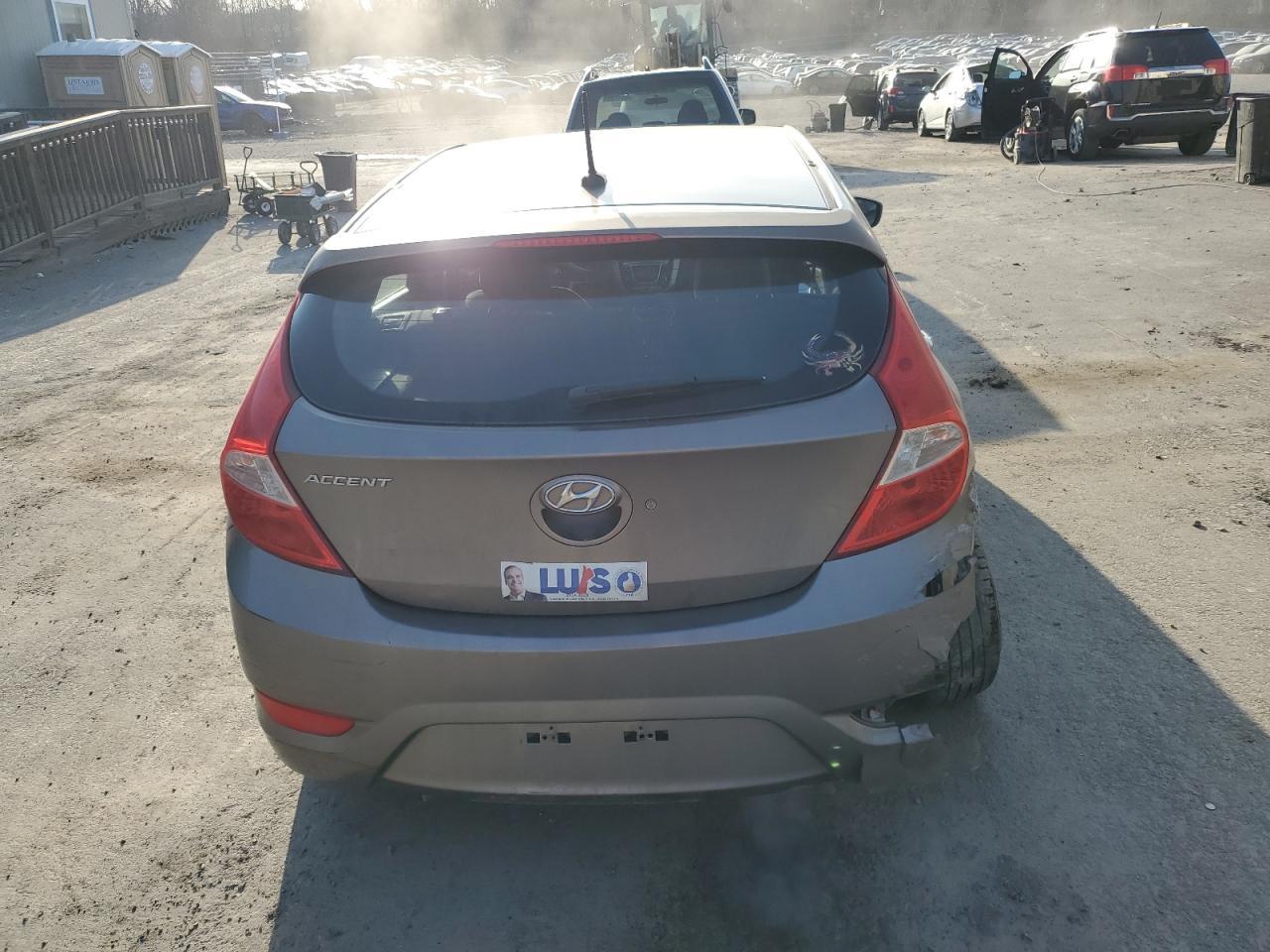 2013 Hyundai Accent VIN KMHCU5AE5DU074002 Copart auction photo, rear end damage thumbnail 6