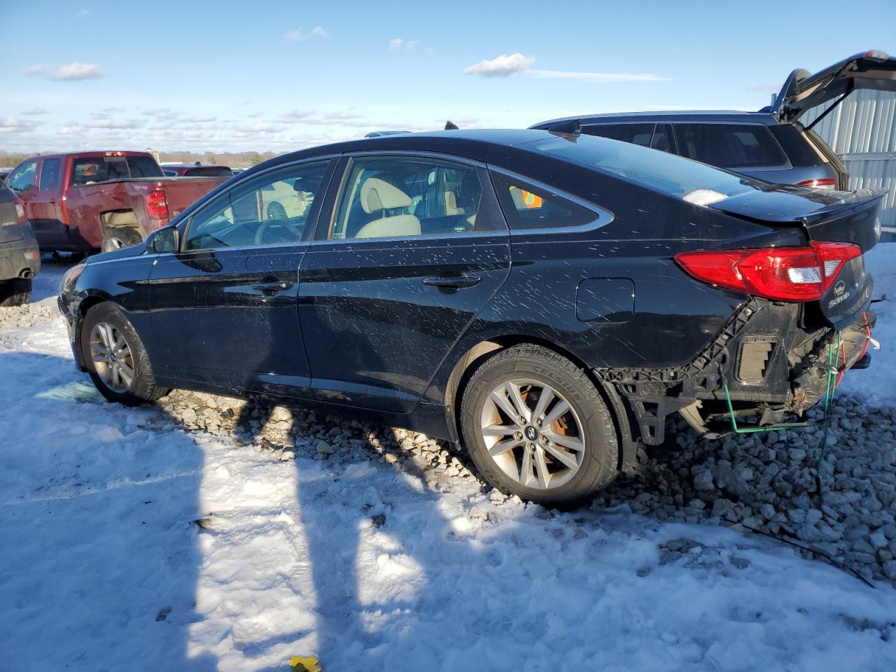 2015 Hyundai Sonata VIN 5NPE24AF8FH018445 Copart auction photo, rear end damage thumbnail 2