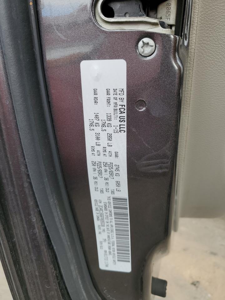 2015 Chrysler Town & Country VIN 2C4RC1BG6FR695338 Copart auction photo, rear end damage thumbnail 14