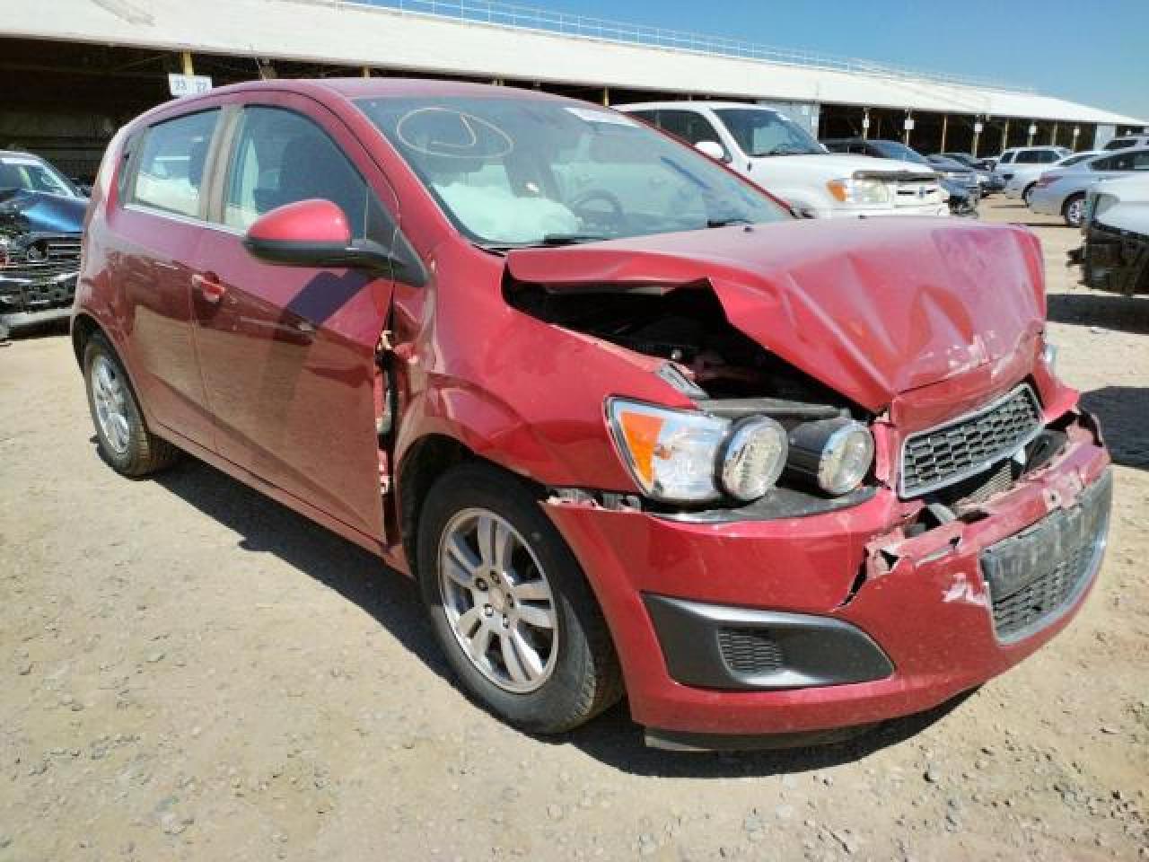 2013 Chevrolet Sonic VIN 1G1JC6SB3D4245086 Copart auction photo, front end / side damage thumbnail 4