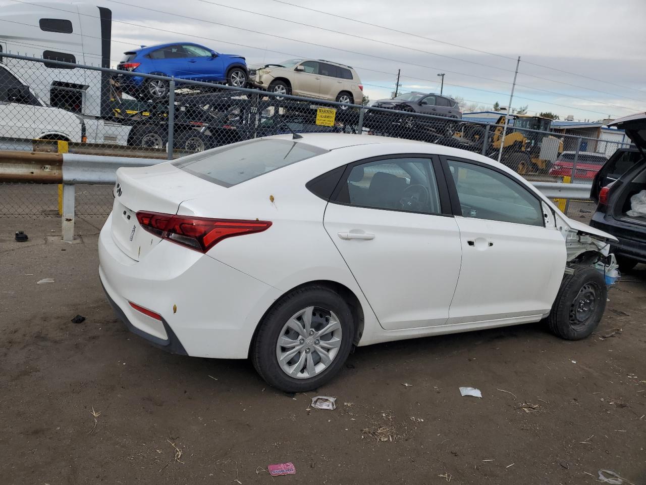 2021 Hyundai Accent VIN 3KPC24A67ME129870 Copart auction photo, front end damage thumbnail 3