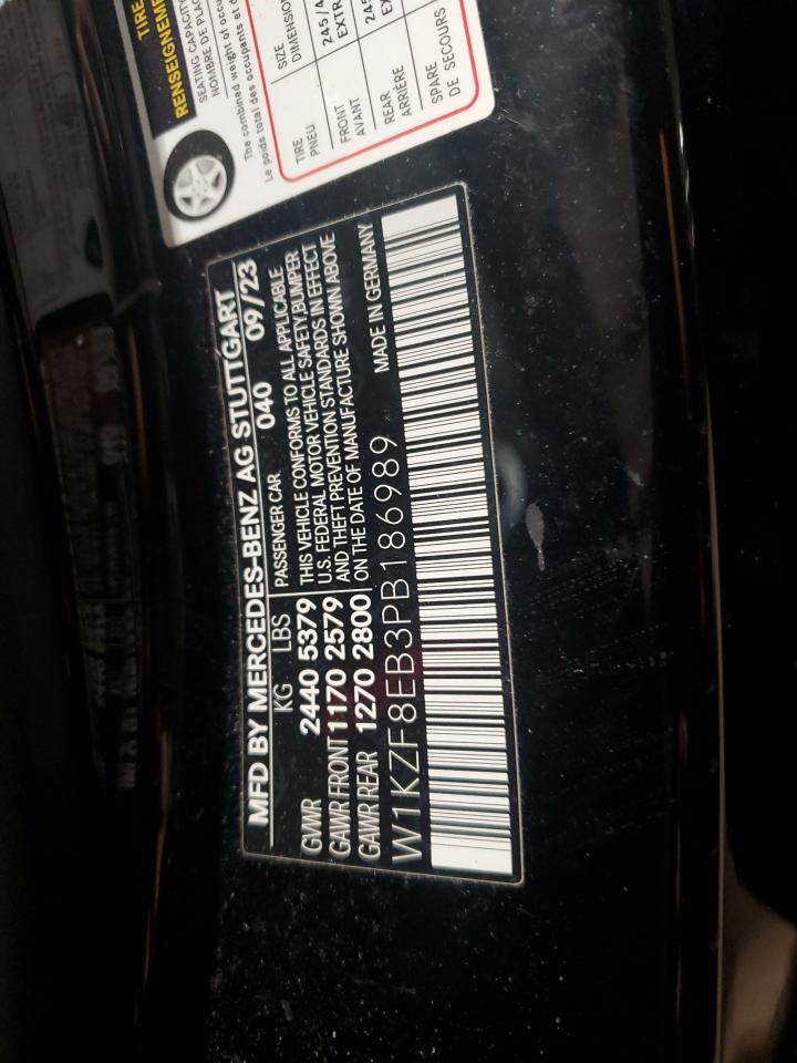 2023 Mercedes-Benz E-klasse VIN W1KZF8EB3PB186989 Copart auction photo, front end damage thumbnail 14