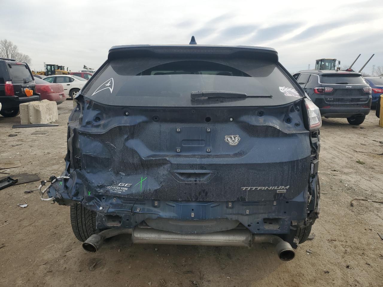 2017 Ford Edge VIN 2FMPK4K89HBC67436 Copart auction photo, rear end damage thumbnail 6