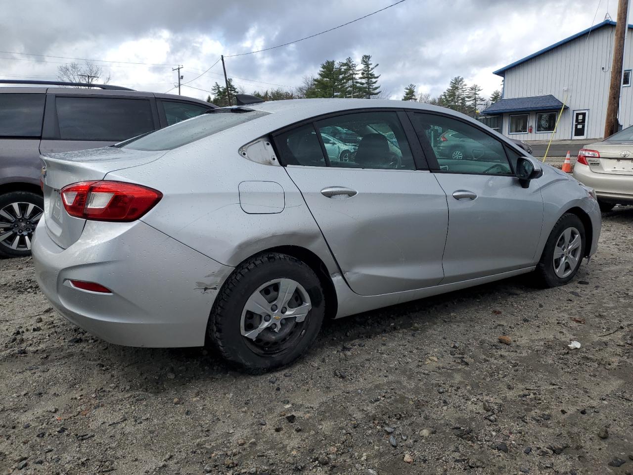 2018 Chevrolet Cruze VIN 1G1BC5SM8J7219903 Copart auction photo, side / front end damage thumbnail 3
