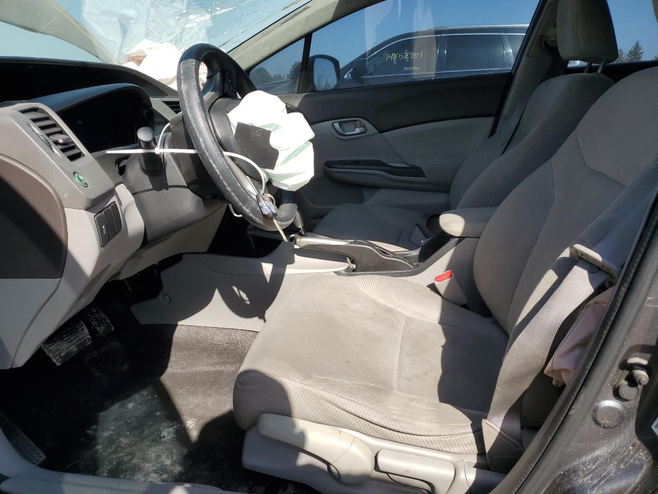2012 Honda Civic VIN 19XFB2F57CE103611 Copart auction photo, side damage thumbnail 7