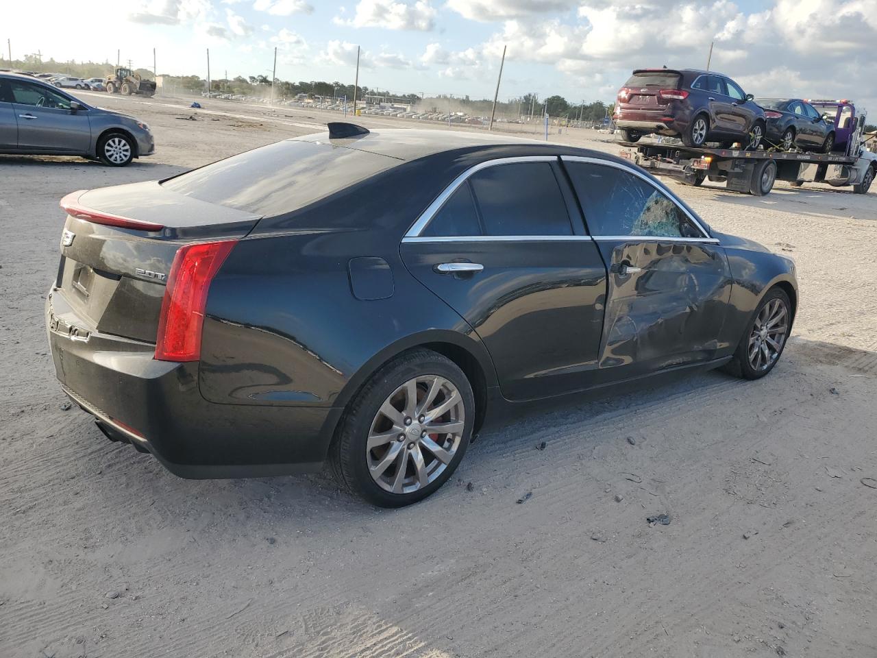 2017 Cadillac ATS VIN 1G6AB5RX0H0128216 Copart auction photo, side / front end damage thumbnail 3