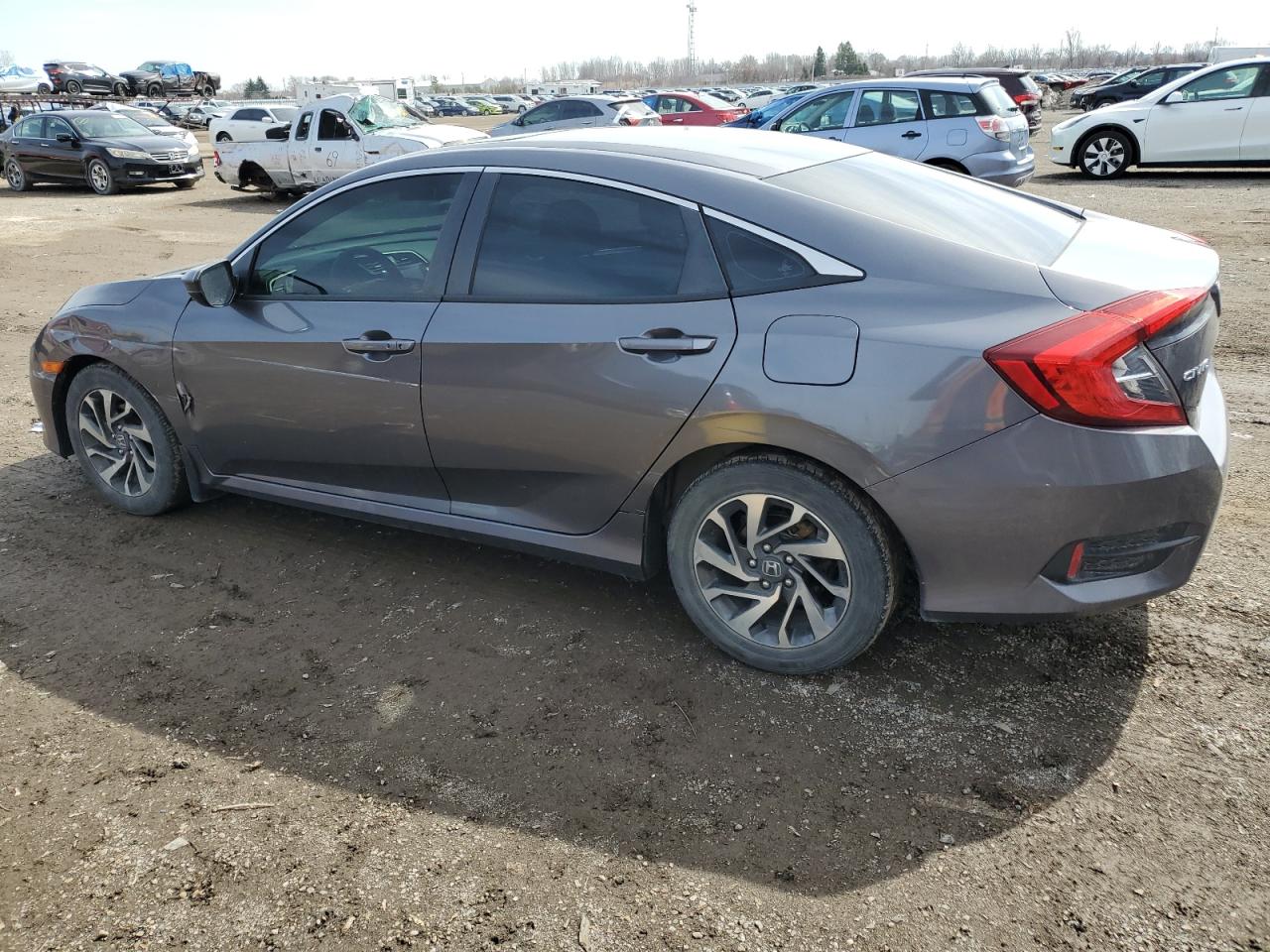 2016 Honda Civic VIN 2HGFC2F81GH022185 Copart auction photo, side / front end damage thumbnail 2