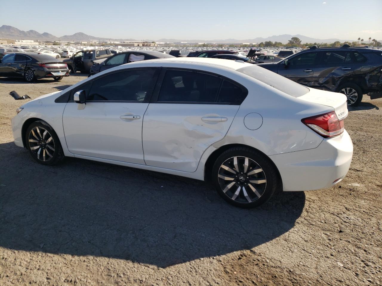 2014 Honda Civic VIN 19XFB2F90EE002111 Copart auction photo, side damage thumbnail 2
