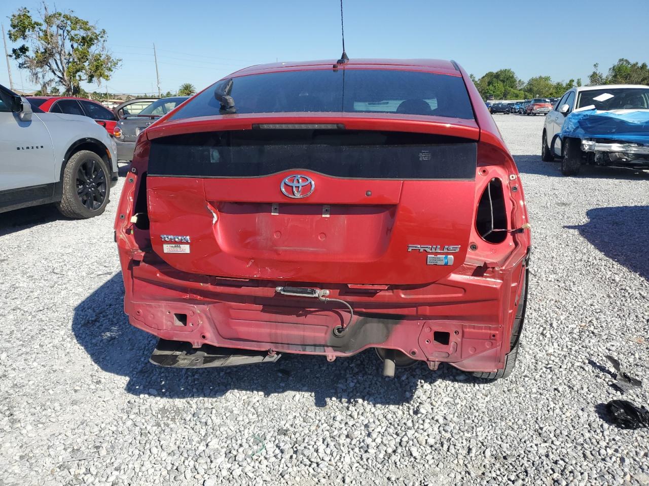 2008 Toyota Prius VIN JTDKB20U683345433 Copart auction photo, rear end damage thumbnail 6