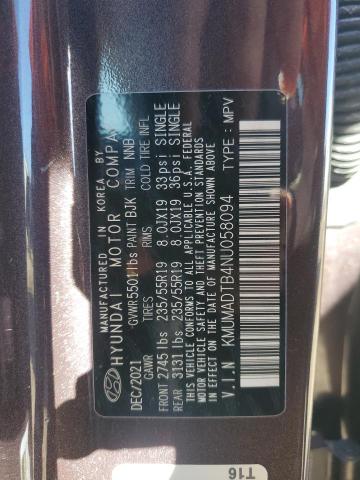 2022 Genesis Gv70 VIN KMUMADTB4NU058094 Copart auction photo, rear end / front end damage thumbnail 12