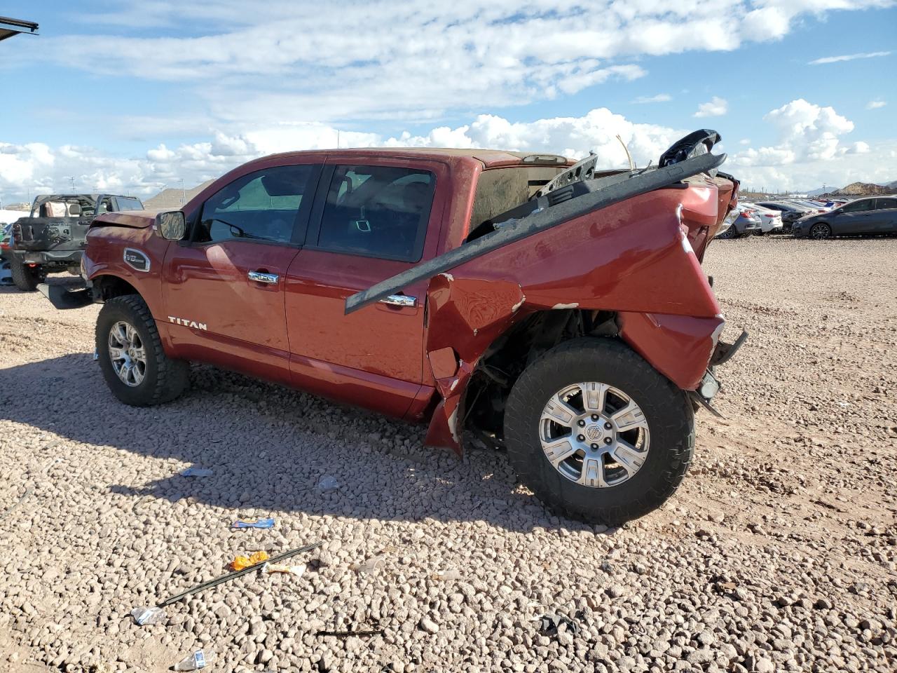 2017 Nissan Titan VIN 1N6AA1E50HN567204 Copart auction photo, front end / rear end damage thumbnail 2