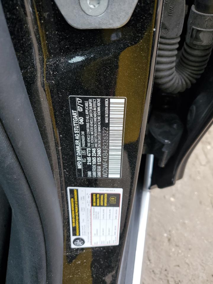 2018 Mercedes-Benz C-klasse VIN WDDWF4KB4JR326322 Copart auction photo, water/flood damage thumbnail 13