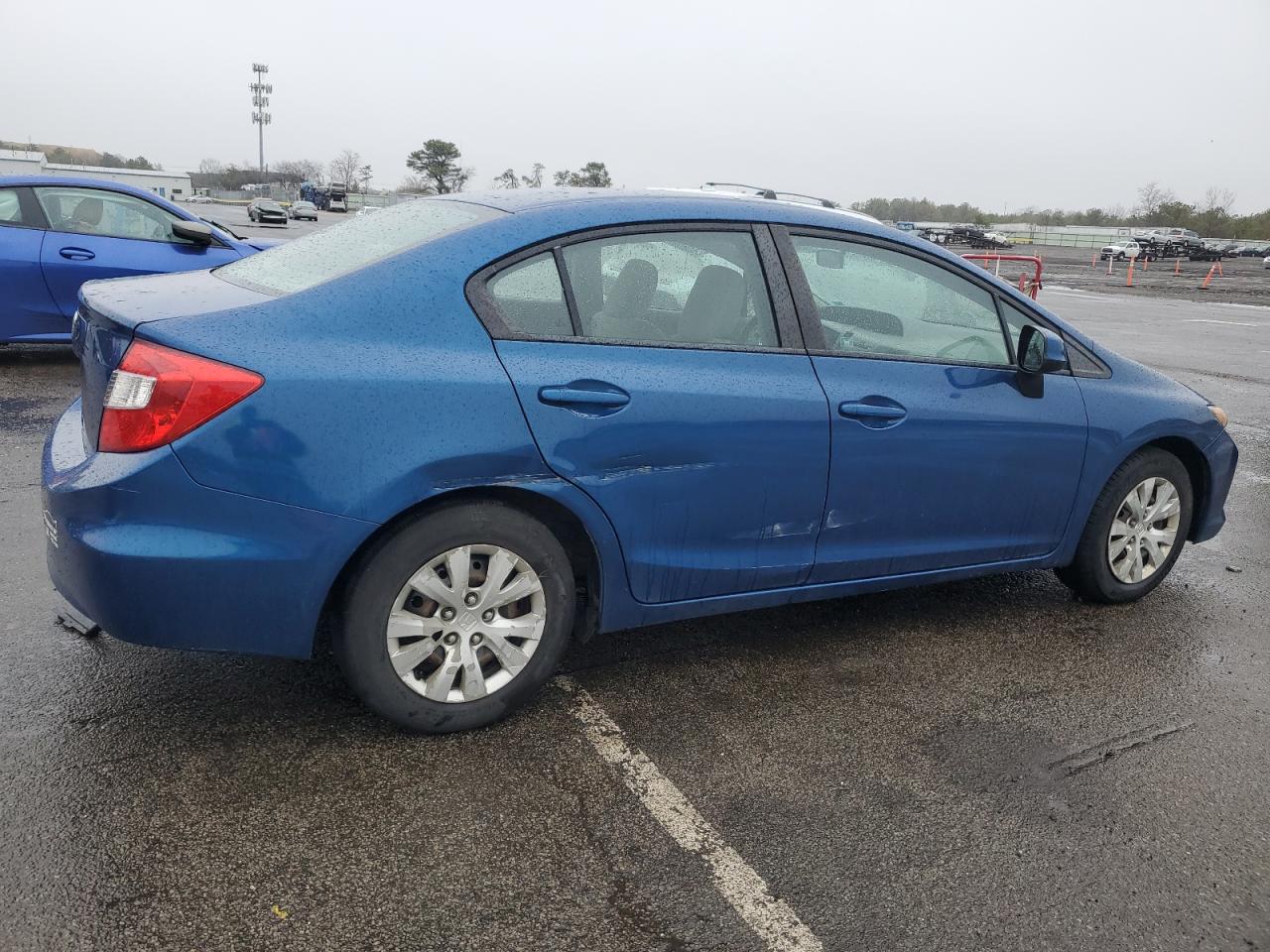 2012 Honda Civic VIN 19XFB2F56CE341515 Copart auction photo, top/roof / side damage thumbnail 3