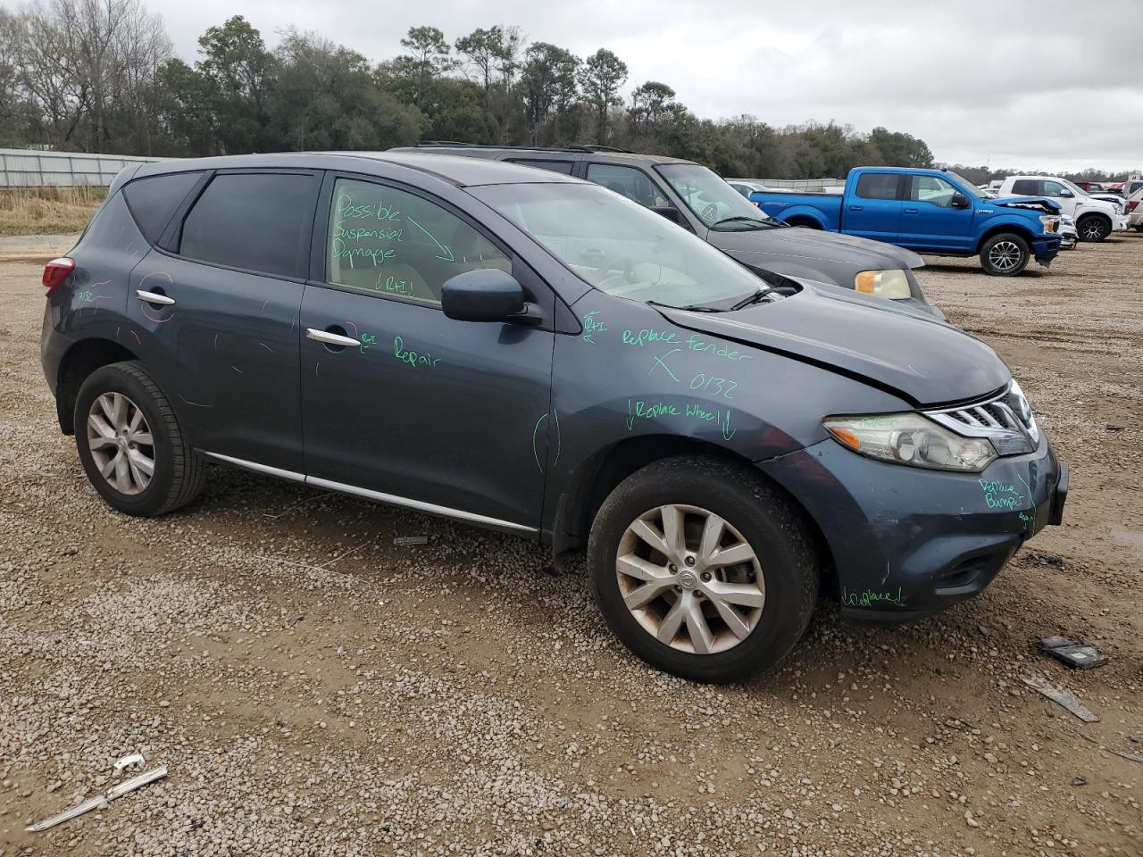 2014 Nissan Murano VIN JN8AZ1MU3EW413617 Copart auction photo, front end / minor dent/scratches damage thumbnail 4