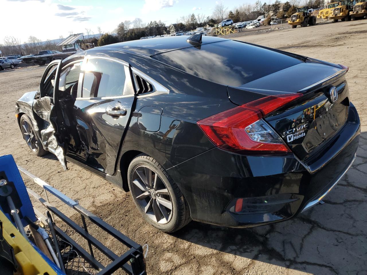 2019 Honda Civic VIN 19XFC1F38KE201079 Copart auction photo, side damage thumbnail 2