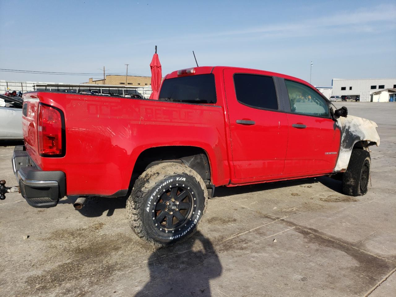 2018 Chevrolet Colorado VIN 1GCGTBEN2J1150516 Copart auction photo, burn damage thumbnail 3