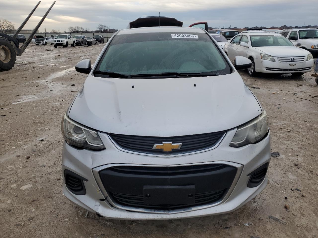 2017 Chevrolet Sonic VIN 1G1JB5SHXH4103695 Copart auction photo, front end / rear end damage thumbnail 5