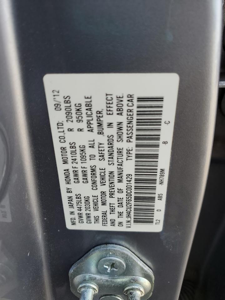 2013 Acura TSX VIN JH4CU2F65DC001429 Copart auction photo, front end damage thumbnail 13