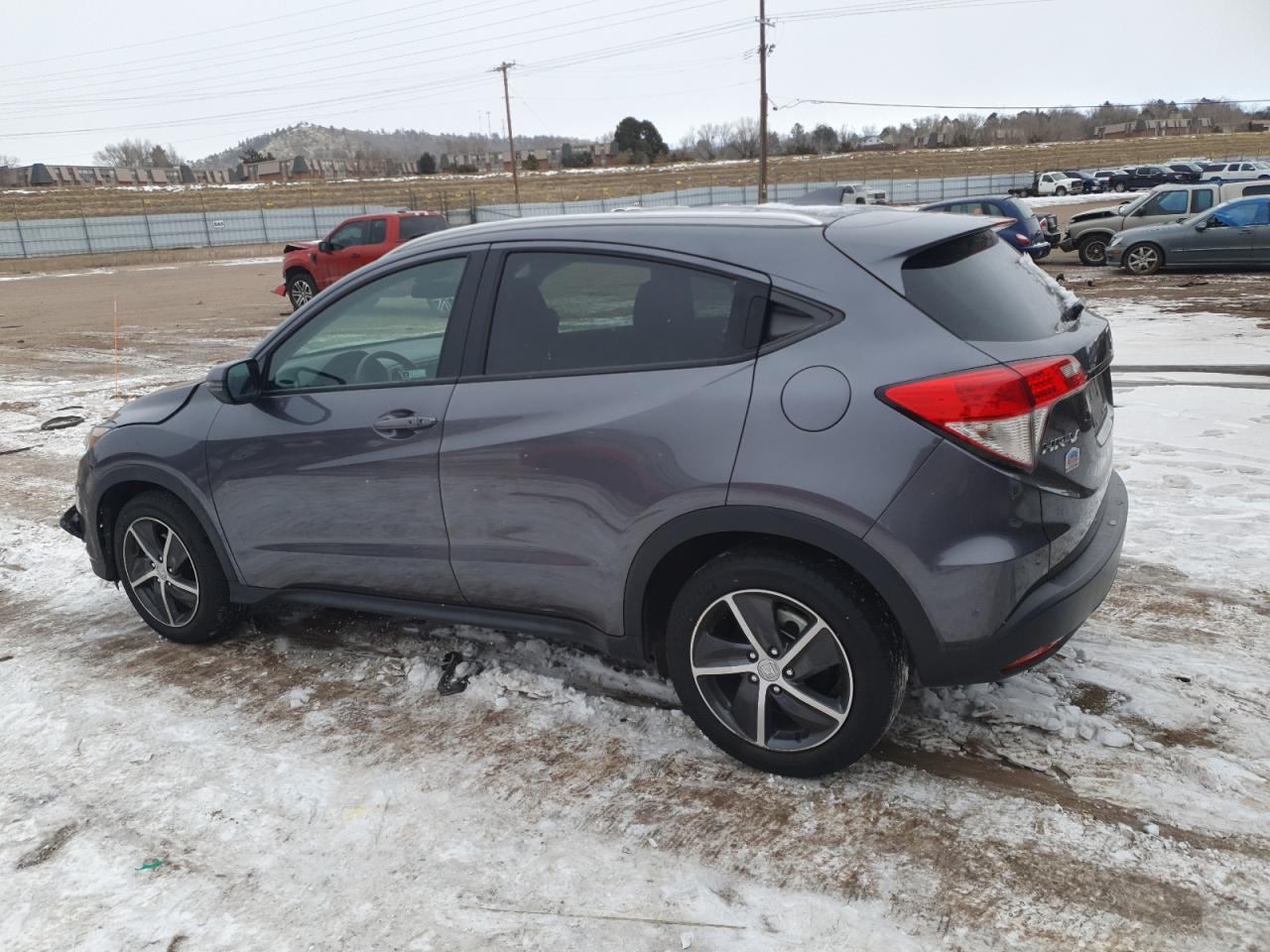 2021 Honda HR-V VIN 3CZRU6H52MM701764 Copart auction photo, front end / side damage thumbnail 2