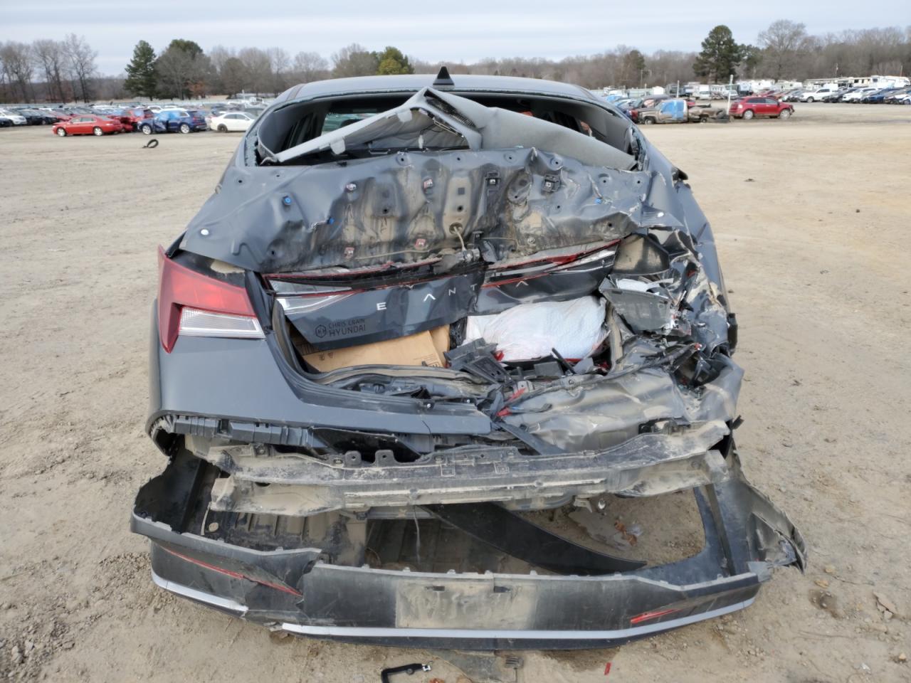 2024 Hyundai Elantra VIN KMHLM4DG6RU703054 Copart auction photo, rear end / side damage thumbnail 6