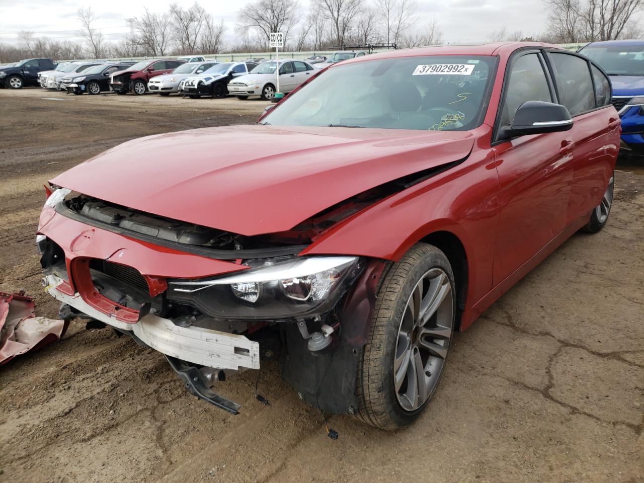 2014 BMW 3er VIN WBA3A5G51ENP29558 Copart auction photo, all over damage thumbnail 2