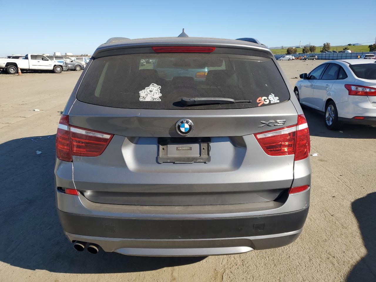 2011 BMW X3 VIN 5UXWX5C53BL706728 Copart auction photo, front end / side damage thumbnail 6