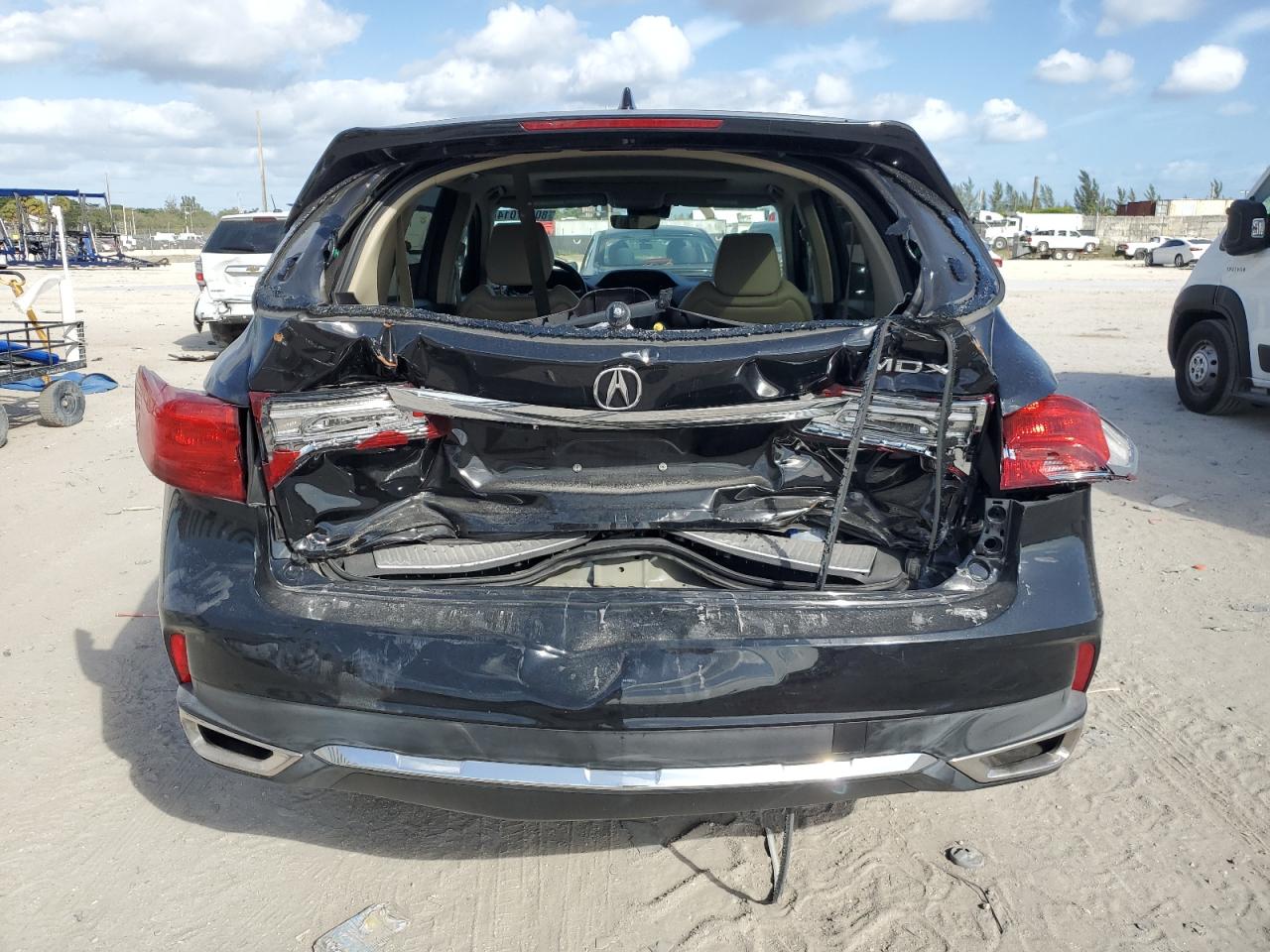 2020 Acura MDX VIN 5J8YD3H35LL005786 Copart auction photo, rear end damage thumbnail 6