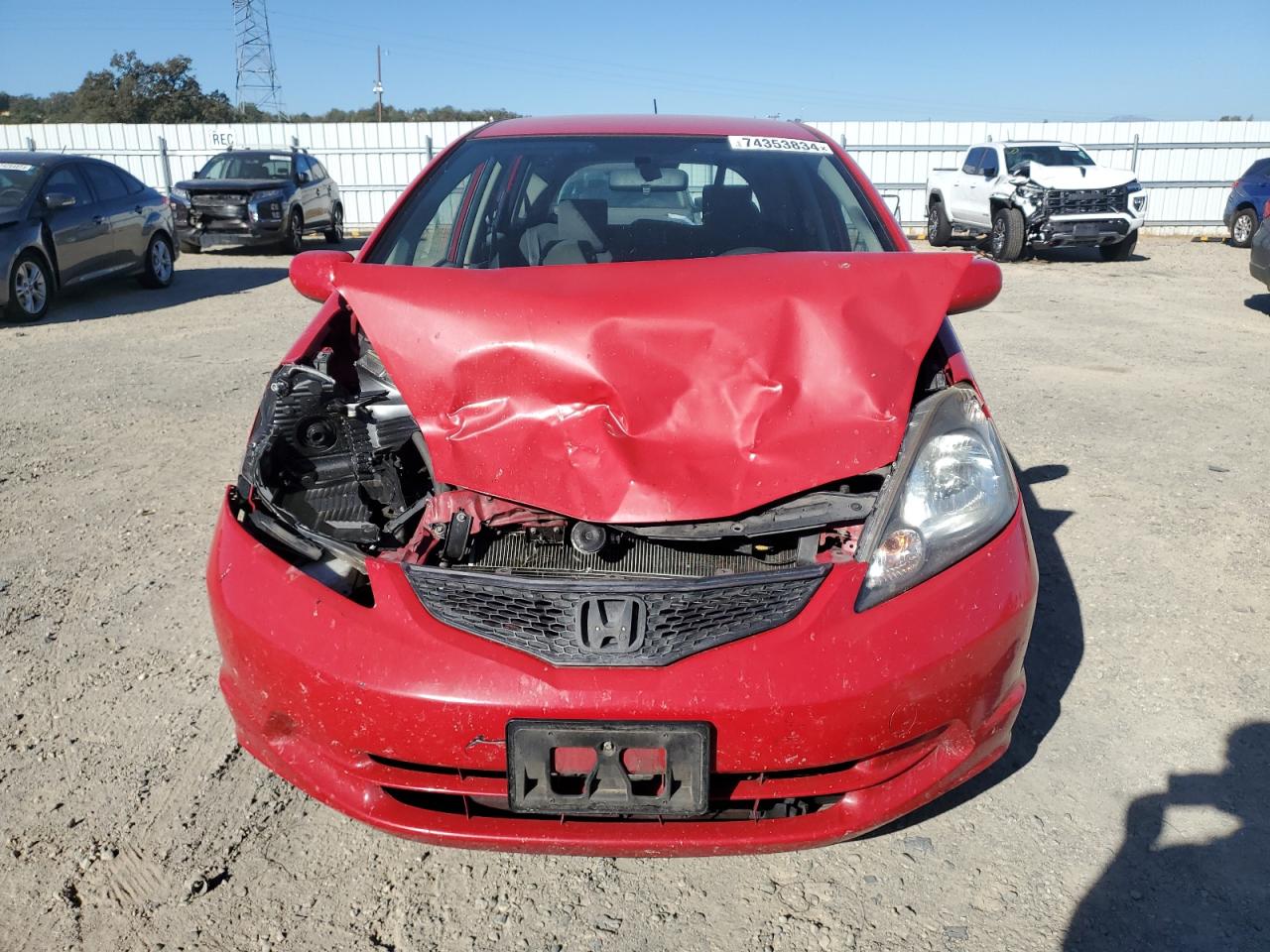 2013 Honda Fit VIN JHMGE8G34DC032547 Copart auction photo, front end / rear end damage thumbnail 5