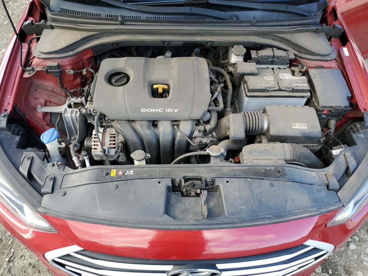2017 Hyundai Elantra VIN KMHD74LF4HU353376 Copart auction photo, vandalism damage thumbnail 11