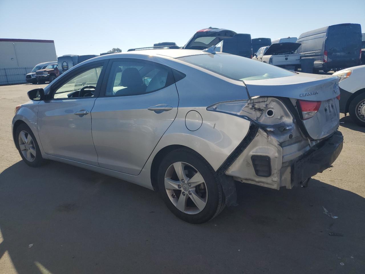 2012 Hyundai Elantra VIN KMHDH4AE2CU331358 Copart auction photo, rear end damage thumbnail 2