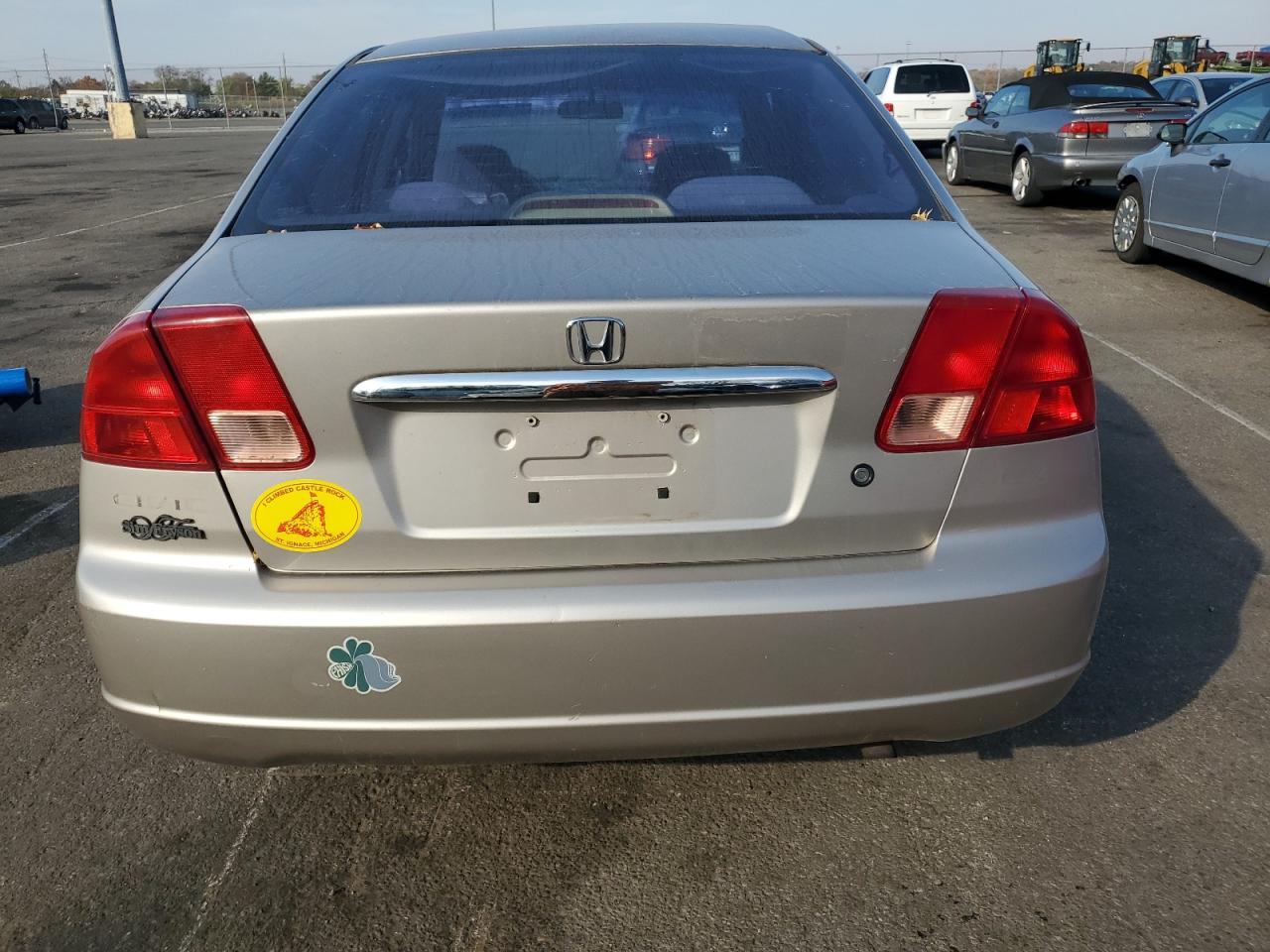 2001 Honda Civic VIN 1HGES26731L051641 Copart auction photo, side / front end damage thumbnail 6