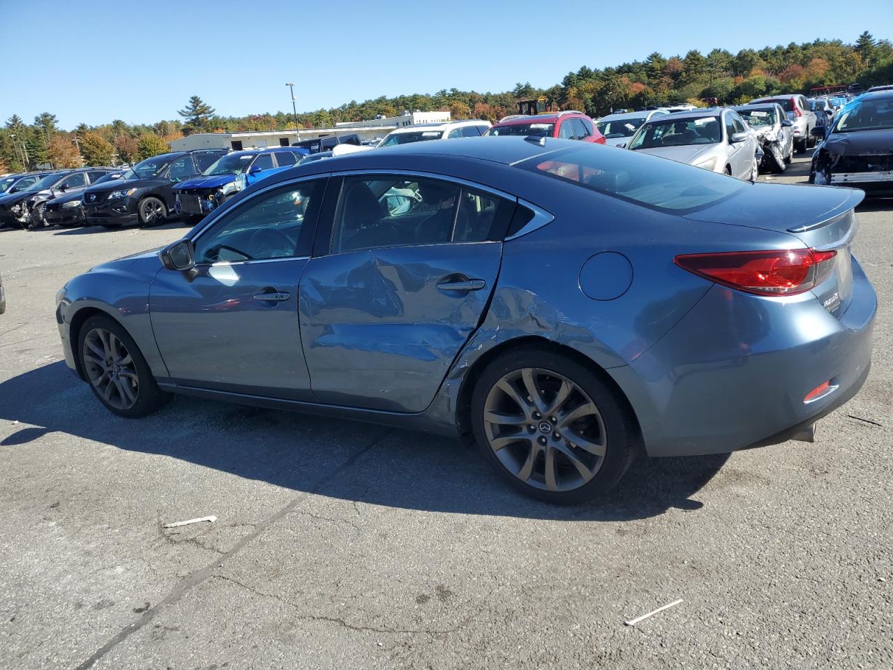2014 Mazda 6 VIN JM1GJ1W52E1110974 Copart auction photo, side damage thumbnail 2