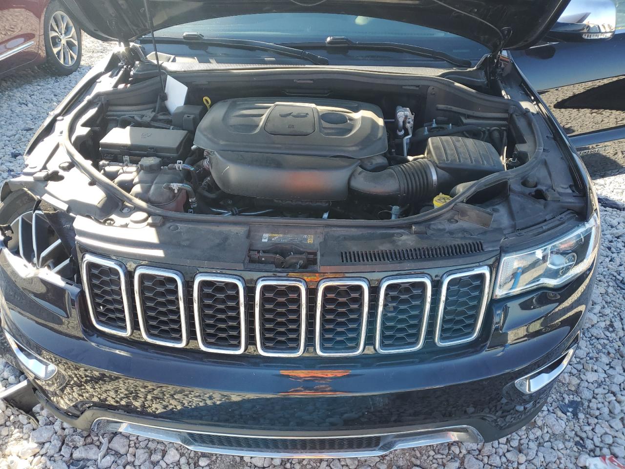 2021 Jeep Grand Cherokee VIN 1C4RJFBG4MC737126 Copart auction photo, front end / side damage thumbnail 12