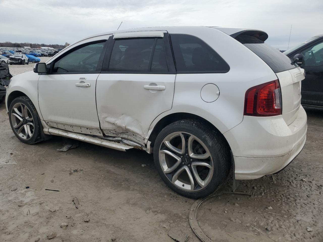 2014 Ford Edge VIN 2FMDK3AK1EBA50064 Copart auction photo, side / front end damage thumbnail 2