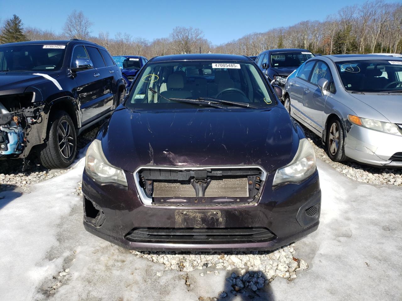 2012 Subaru Impreza VIN JF1GPAC63CG220279 Copart auction photo, front end / side damage thumbnail 5
