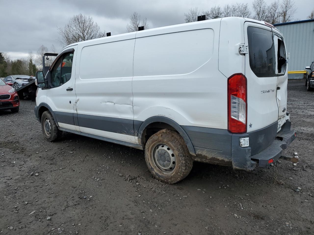 2015 Ford Transit VIN 1FTNR1YM3FKA41244 Copart auction photo, rear end / side damage thumbnail 2