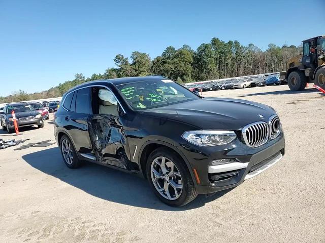 2021 BMW X3 VIN 5UXTS1C00M9E48301 Copart auction photo, side damage thumbnail 12