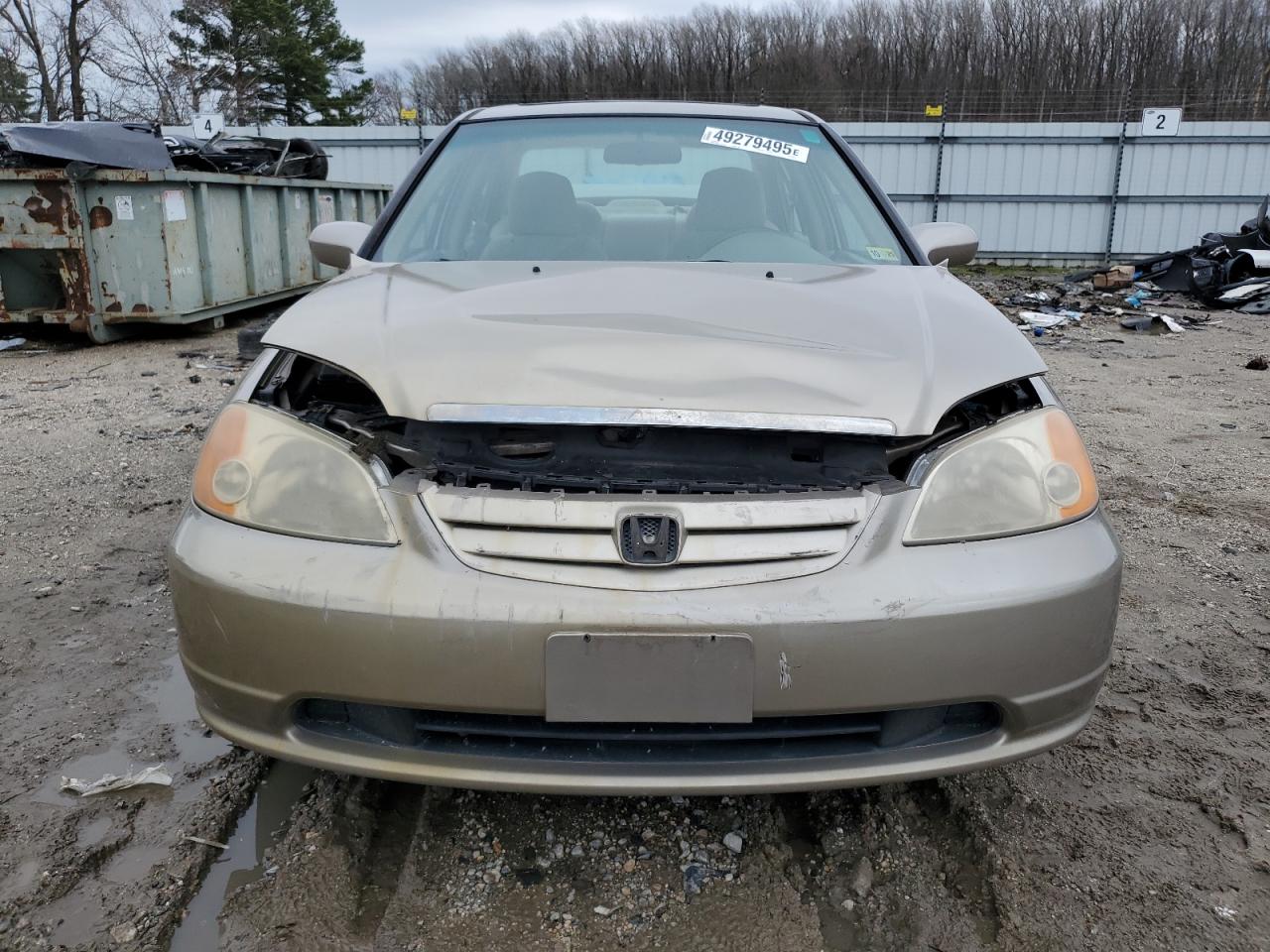 2001 Honda Civic VIN 1HGES26741L004411 Copart auction photo, front end / rear end damage thumbnail 5