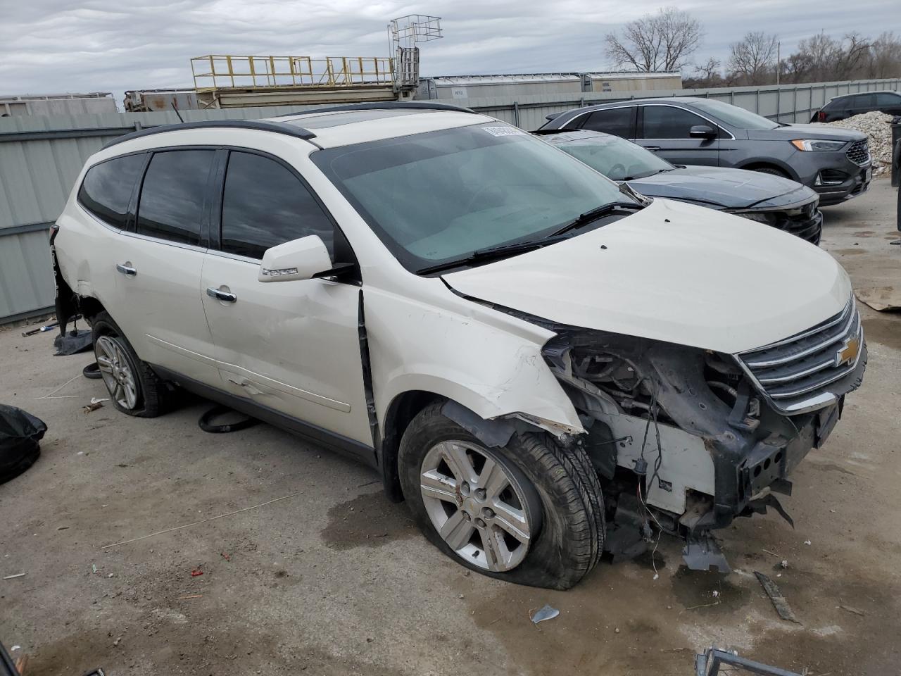 2014 Chevrolet Traverse VIN 1GNKVHKD9EJ360126 Copart auction photo, all over damage thumbnail 4