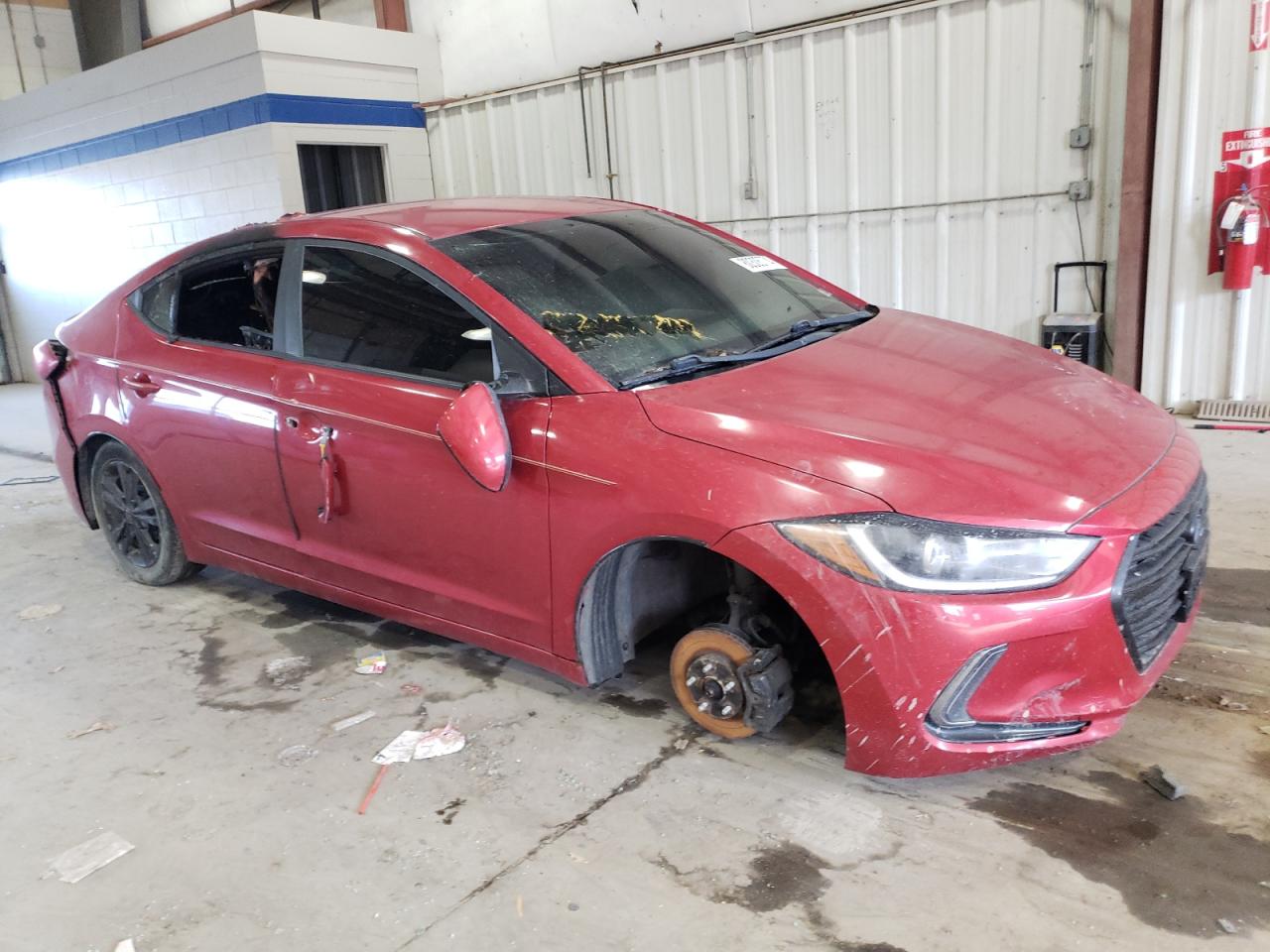 2017 Hyundai Elantra VIN 5NPD84LF2HH016894 Copart auction photo, burn damage thumbnail 4