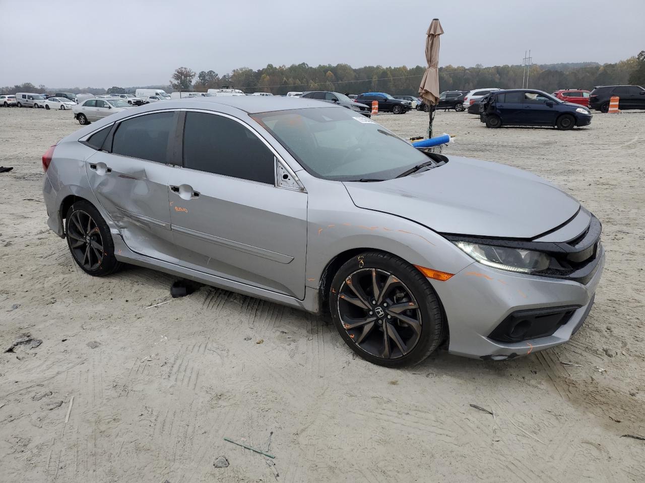 2020 Honda Civic VIN 2HGFC2F82LH589998 Copart auction photo, side / minor dent/scratches damage thumbnail 4