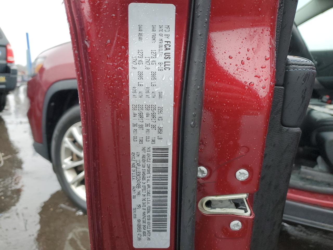 2019 Jeep Grand Cherokee VIN 1C4PJLLB3KD247499 Copart auction photo, front end damage thumbnail 13