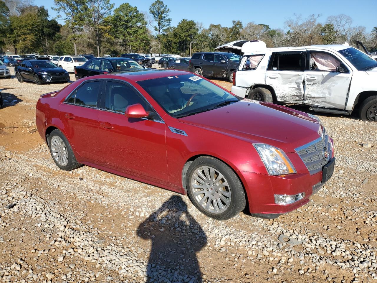 2010 Cadillac CTS VIN 1G6DP5EV7A0126097 Copart auction photo, side / front end damage thumbnail 4